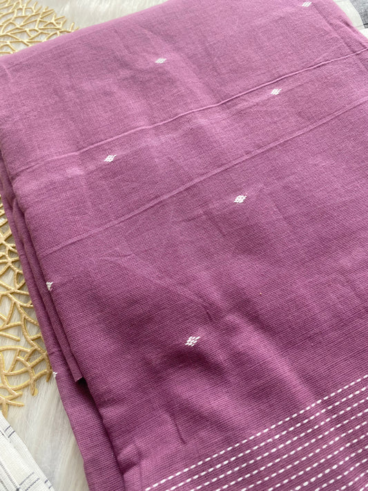 AC120- Onion pink Cotton salwar with weaving butta