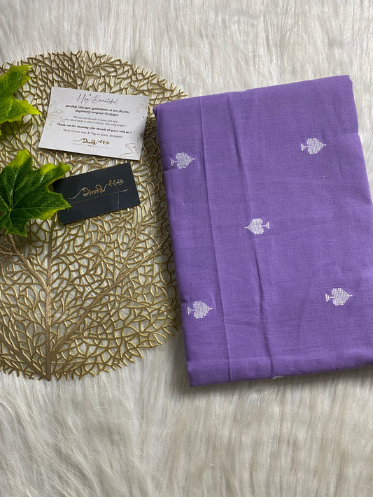 AC110- Cotton salwar with heartin motif- lavender