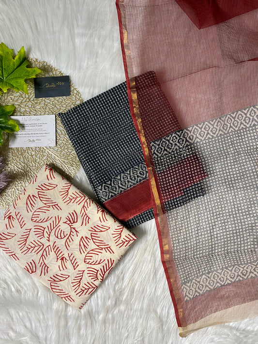 AKD127 - Kota doria - Black checks