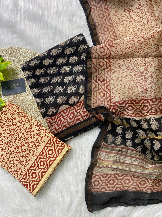 ACH106 - Chanderi - Black