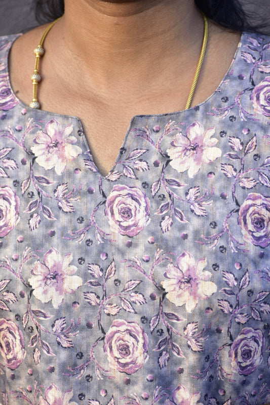 AK119 - Khadi cotton kurti - Grey