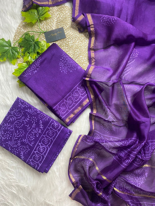 ACH101 - Chanderi - Purple