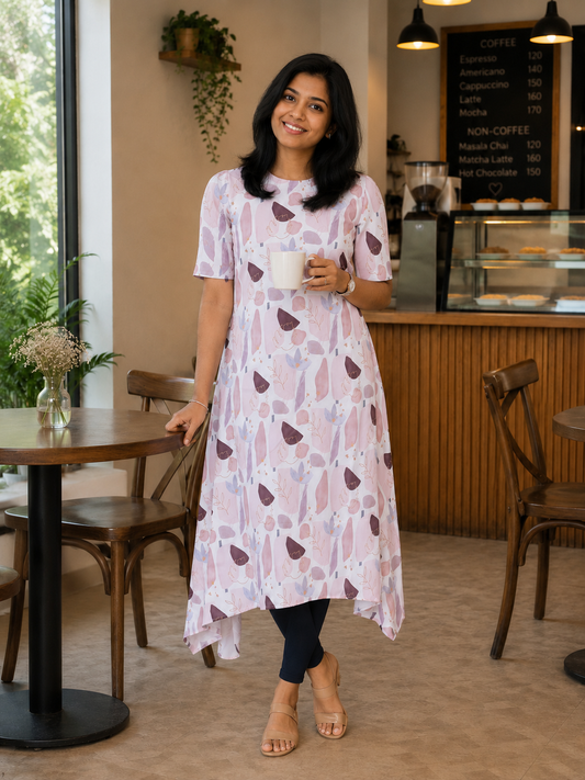 AK133 - Boho - Modal A-line kurti without puff