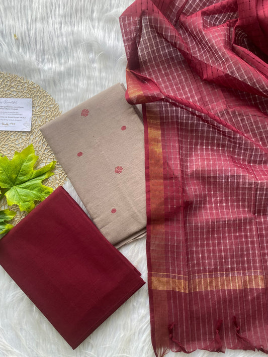 AC149- Brown south Cotton salwar