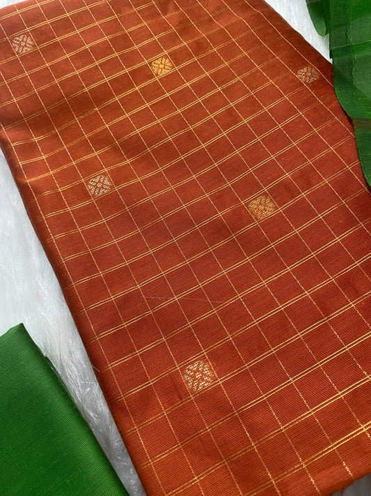 ASS12- Checks: Orange with green