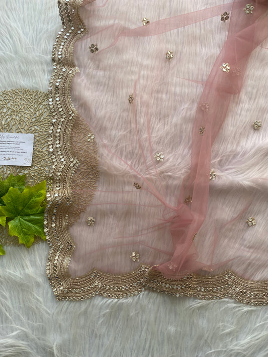AD126 - Designer net dupatta