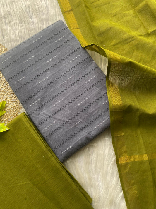 AC151- Grey south Cotton salwar
