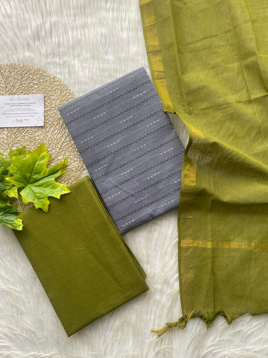 AC151- Grey south Cotton salwar