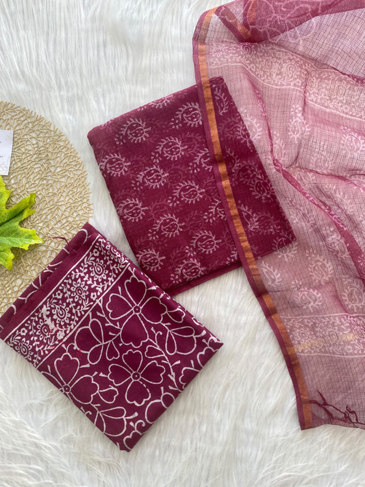 AKD131 - Kota doria - Light burgundy