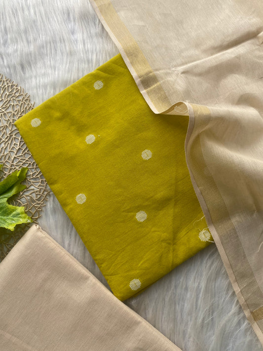 AC152- Lemon green south cotton salwar
