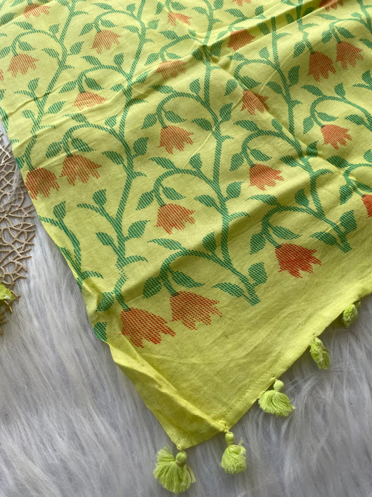AD127- Cotton mixed woollen dupatta