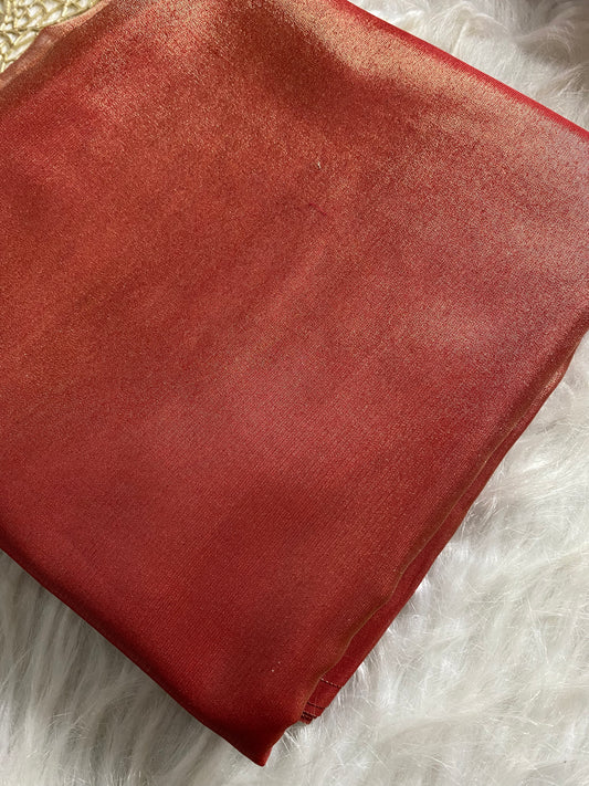 AT105 - Red tissue salwar with dupatta