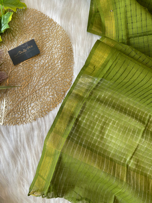 AC108- Cotton salwar with weaving butta - Grey