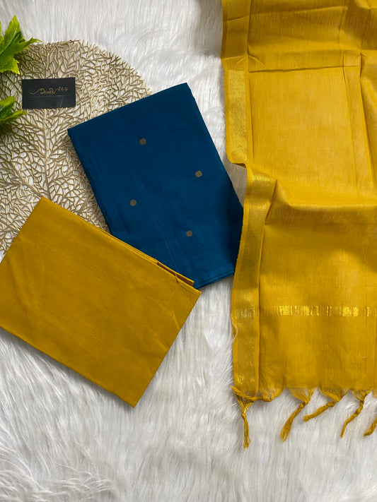 AC117- Teal blue Cotton salwar