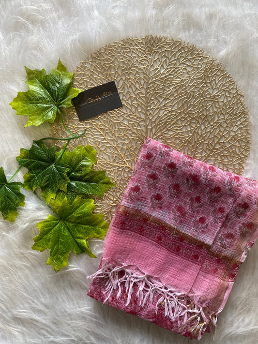 AD108 - Block printed kota doria dupatta