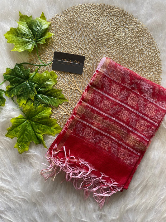 AD111 - Block printed kota doria dupatta